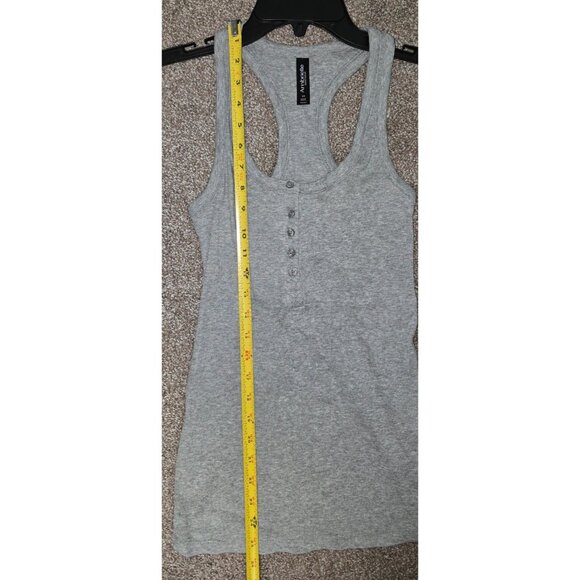 Ambrielle Gray Ribbed Racerback Tank Top XS Sleepwear - Picture 6 of 7